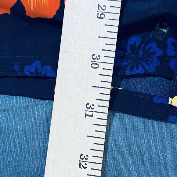 Extreme Gear Hawaiian Shirt Blue Pin Up Girlie Short Sleeve Mens Large Deadstock - Picture 7 of 12